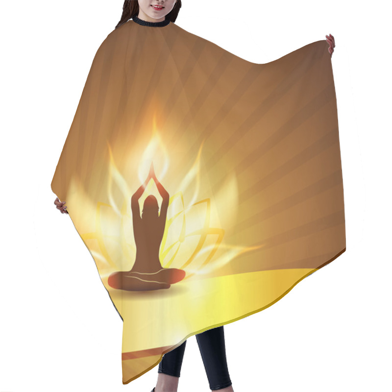 Personality  Fire Lotus And Yoga Hair Cutting Cape