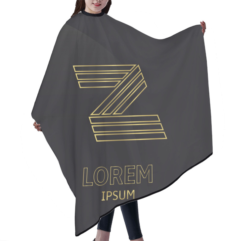 Personality  Letter Z Hair Cutting Cape