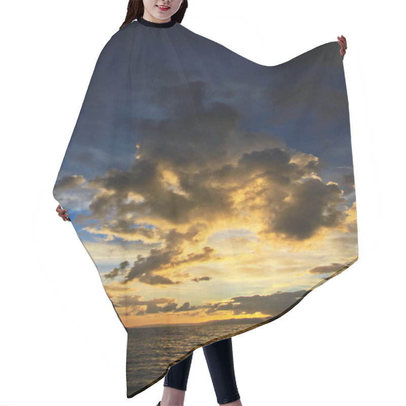 Personality  Blue Sky With White Clouds Hair Cutting Cape