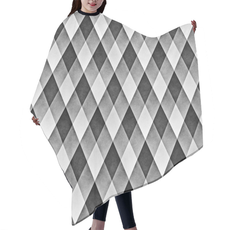 Personality  Seamles Gradient Rhombus Grid Pattern. Abstract Geometric Background Design Hair Cutting Cape