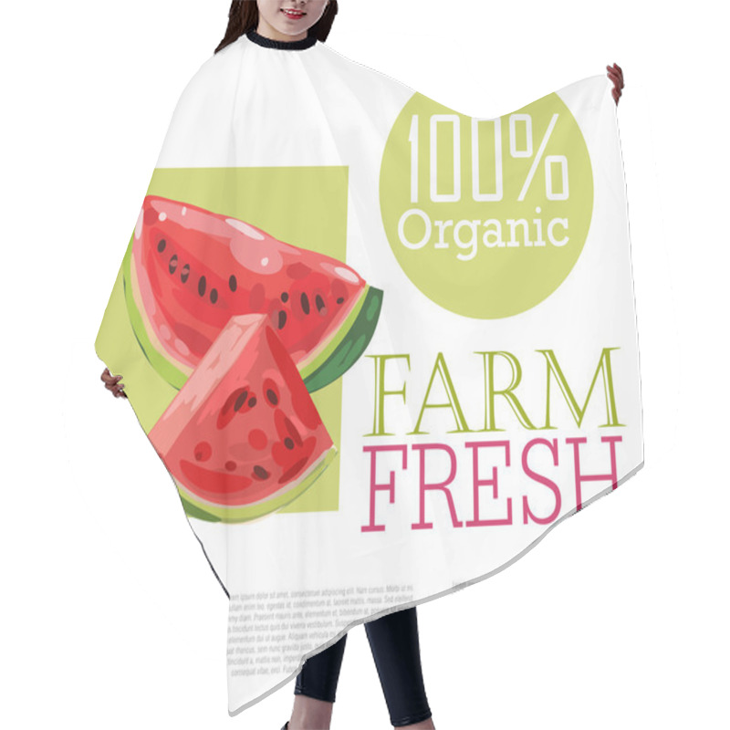 Personality  Menu Design With Watermelon Hair Cutting Cape