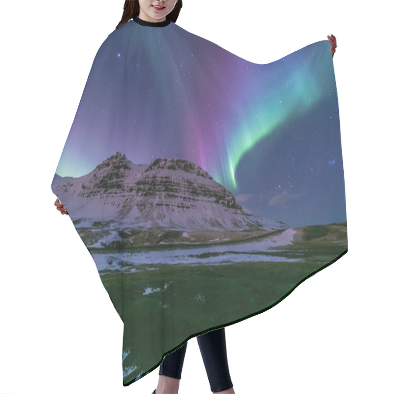 Personality  Northern Light At Kirkjufell Iceland Hair Cutting Cape