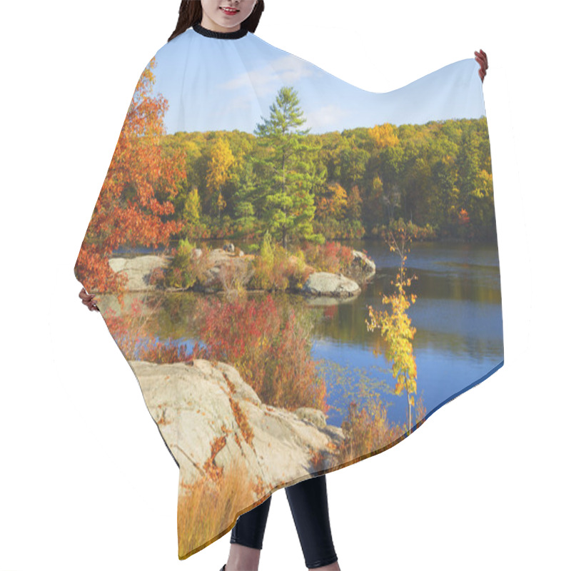 Personality  Fall Landscape. Hair Cutting Cape