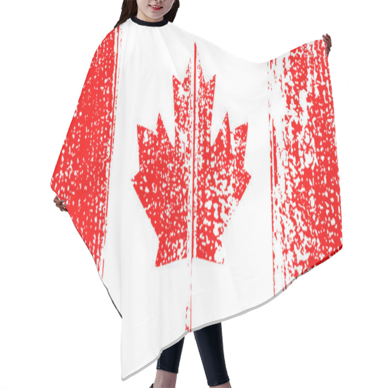 Personality  Canadian Grunge Flag. Vector Illustration. Hair Cutting Cape