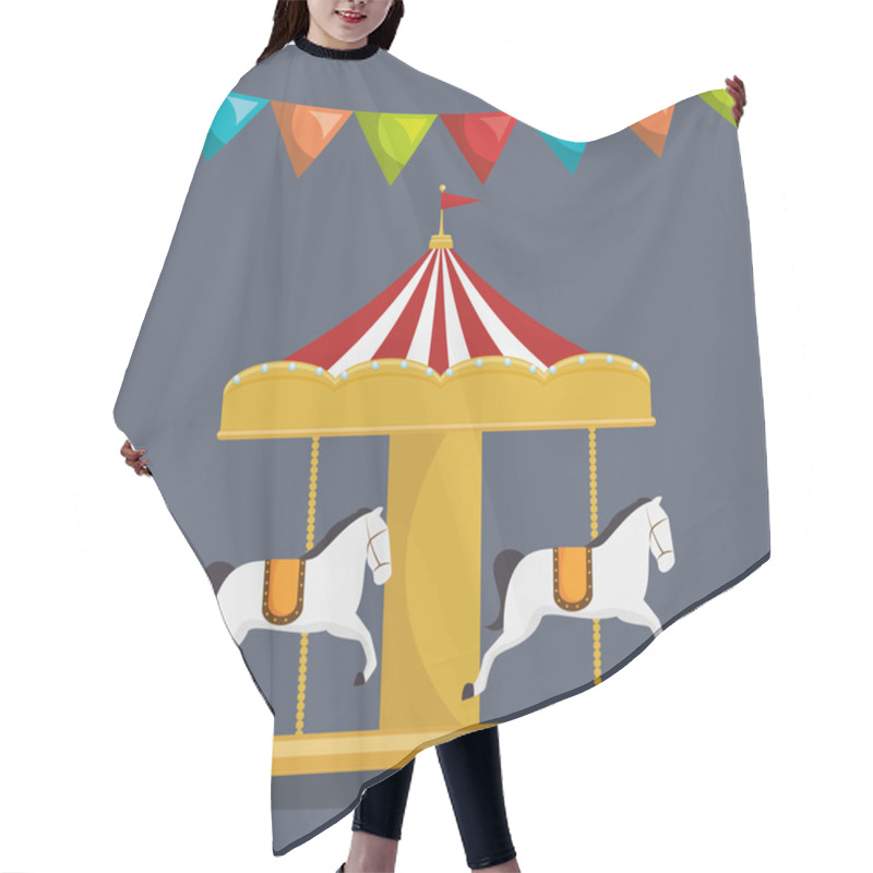 Personality  Circus Show Design Hair Cutting Cape