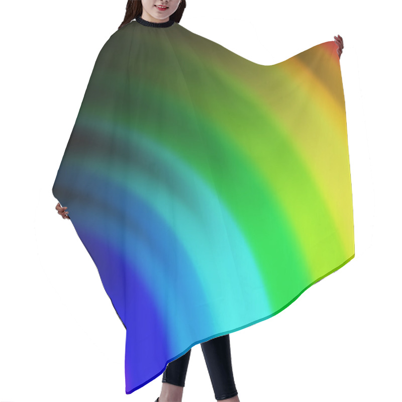 Personality  Abstract Rainbow Colours On A  Background Hair Cutting Cape