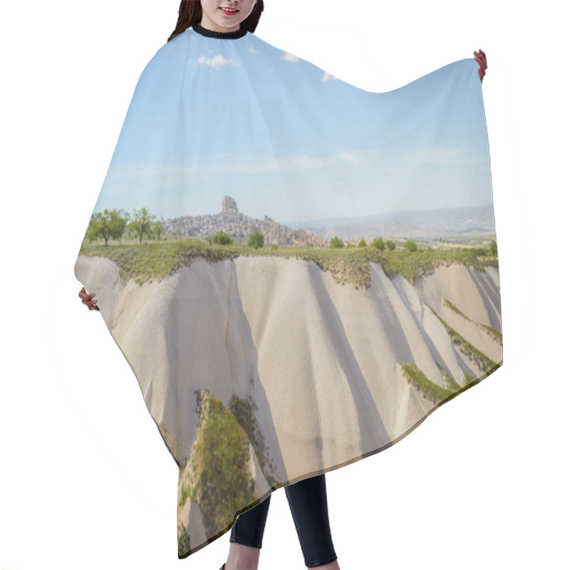 Personality  Scenic View Of Valley And Slopes With Cityscape Behind, Cappadocia, Turkey Hair Cutting Cape