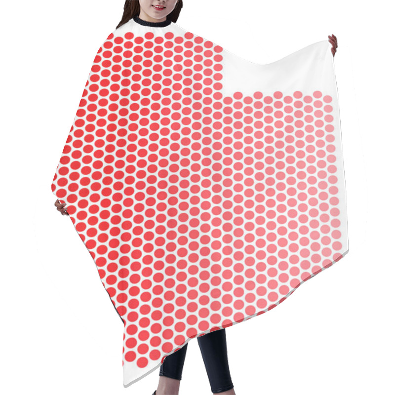 Personality  Red Dotted Utah State Map Hair Cutting Cape