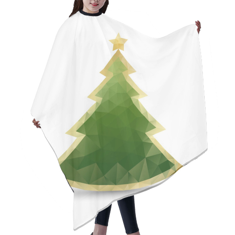 Personality  Simple Christmas Tree Hair Cutting Cape