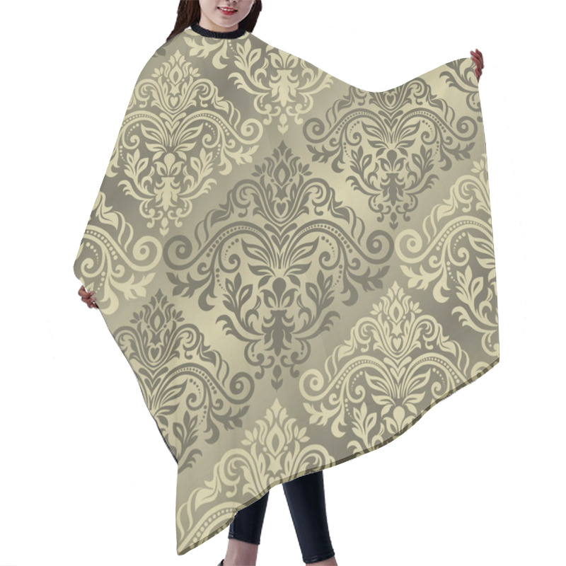 Personality  Seamless Oriental Pattern. Damask Classic Pattern. Hair Cutting Cape