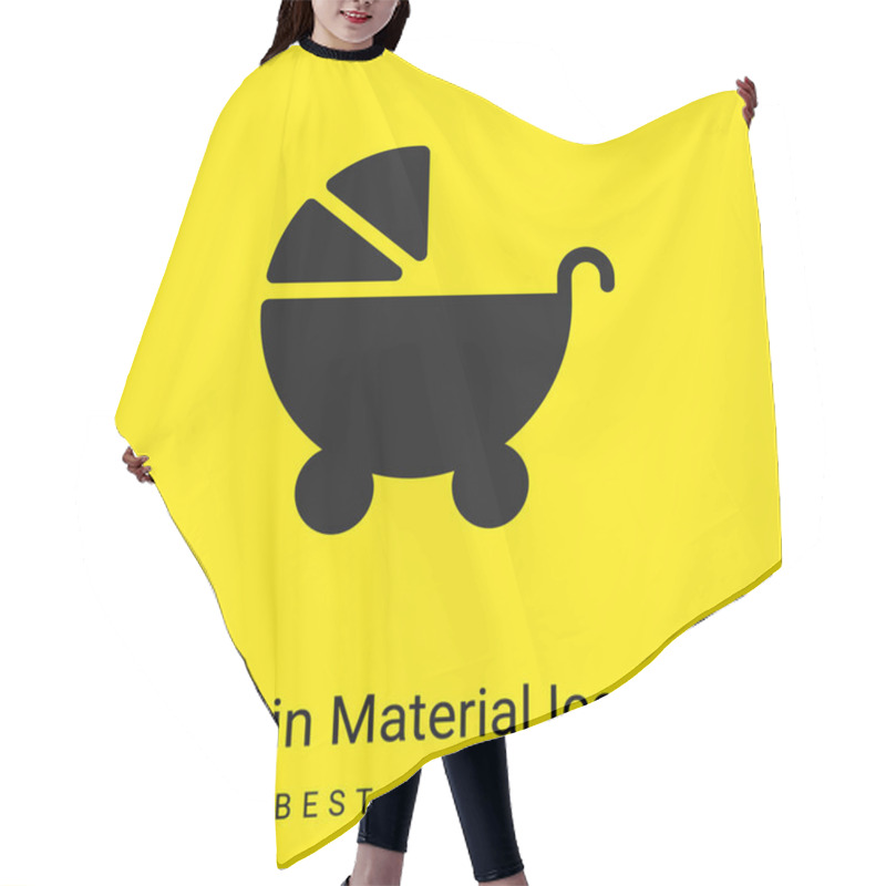 Personality  Baby Stroller Minimal Bright Yellow Material Icon Hair Cutting Cape