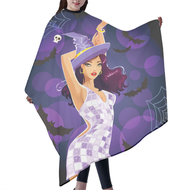 Personality  Sexy Dancing Halloween Witch Hair Cutting Cape