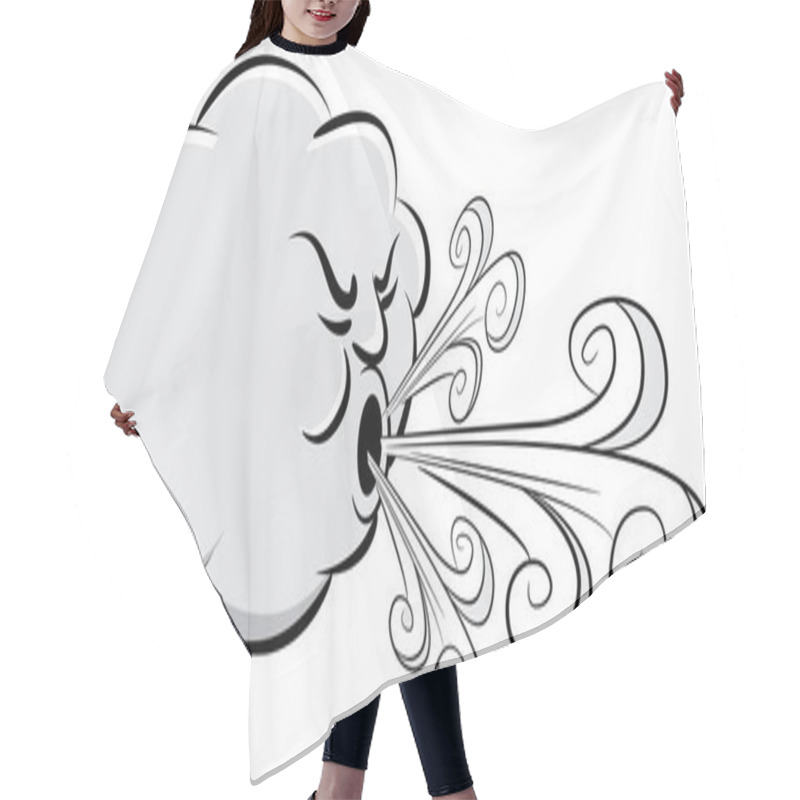 Personality  Windy Day Cloud Blowing Wind Hair Cutting Cape