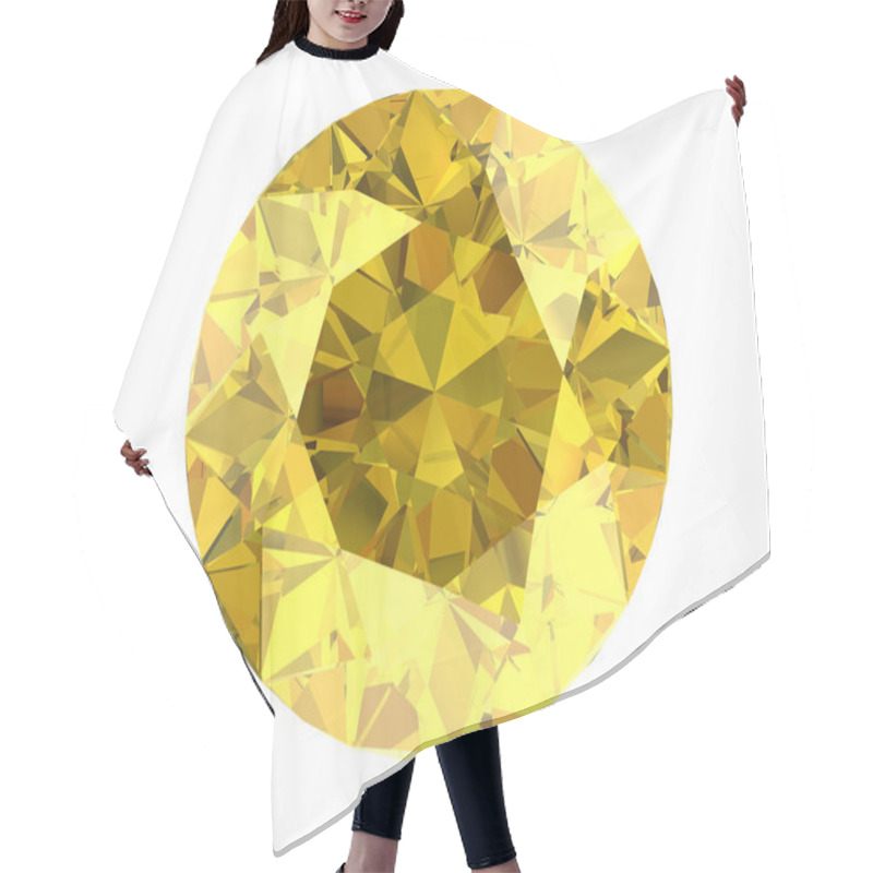 Personality  Yellow Diamond On White Background (high Resolution 3D Image)   Hair Cutting Cape