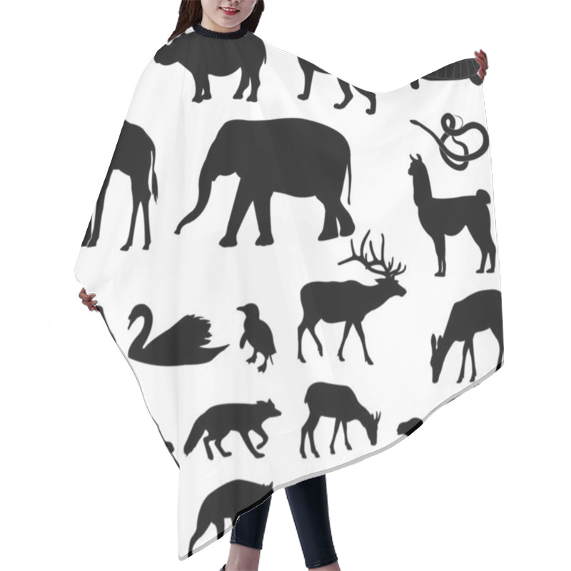 Personality  Animals Silhouettes Hair Cutting Cape