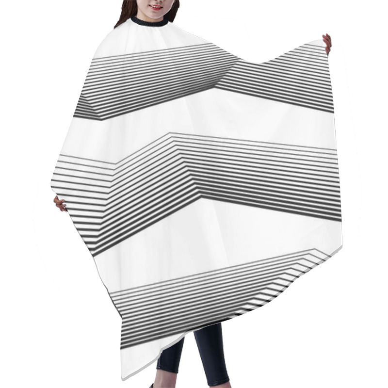 Personality  Line Design Element Many Parallel Lines Poligonal Form23 Hair Cutting Cape