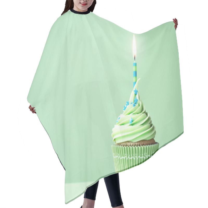 Personality  Green Birthday Cupcake Hair Cutting Cape