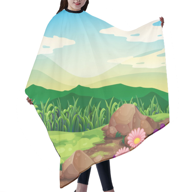 Personality  A Beautiful Scenery Hair Cutting Cape