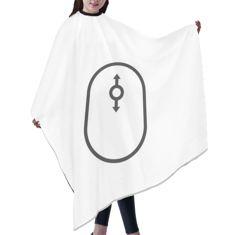 Personality  Contour Simple Black Scrolling Icon Hair Cutting Cape