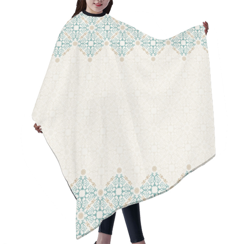 Personality  Seamless Border Vector Ornate In Eastern Style Hair Cutting Cape