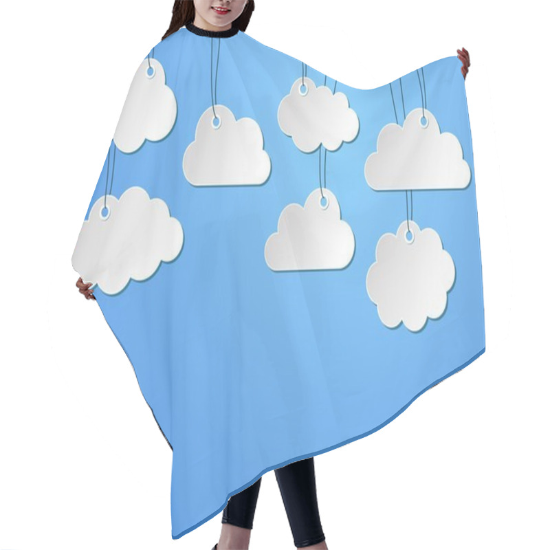 Personality  Clouds Background Hair Cutting Cape