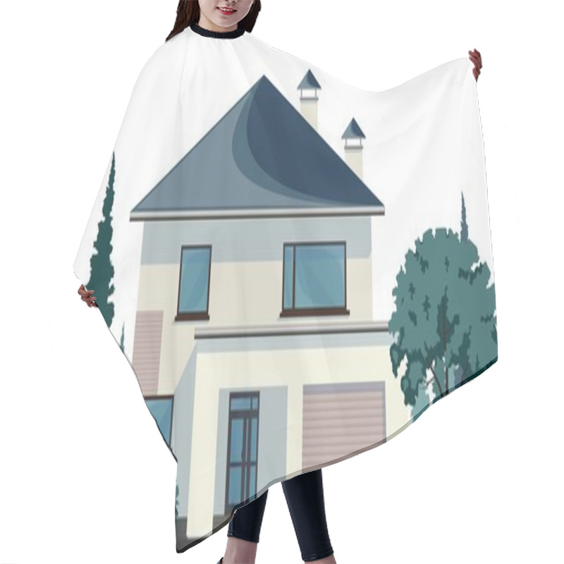 Personality  Stylish Family Home, Vector Hair Cutting Cape