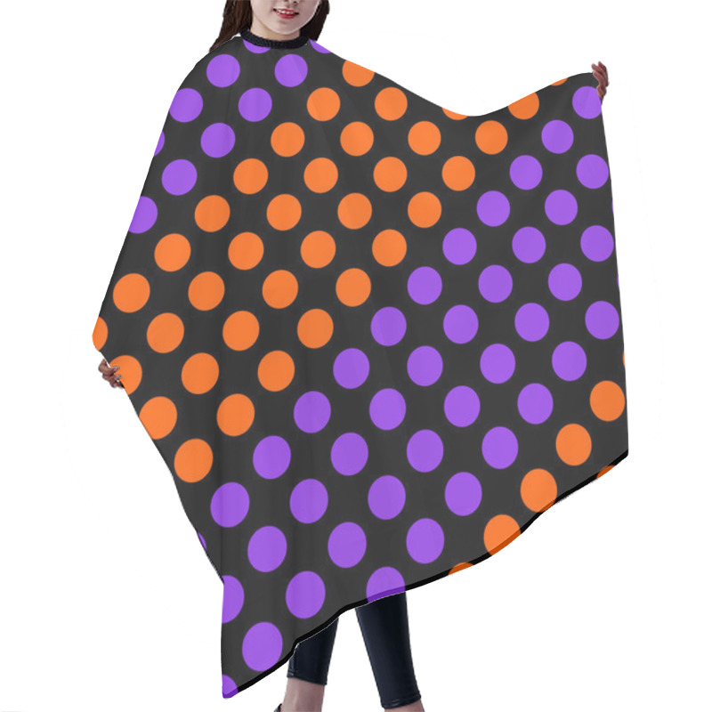 Personality  Seamless Geometric Pattern Diagonal Stripes Of Circles. Hair Cutting Cape