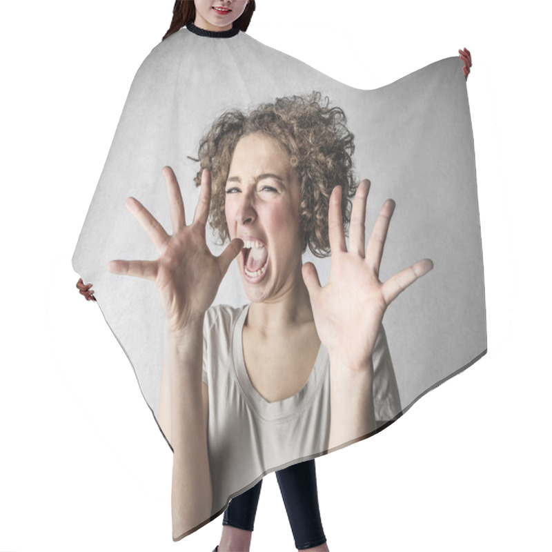 Personality  Scared Woman Hair Cutting Cape