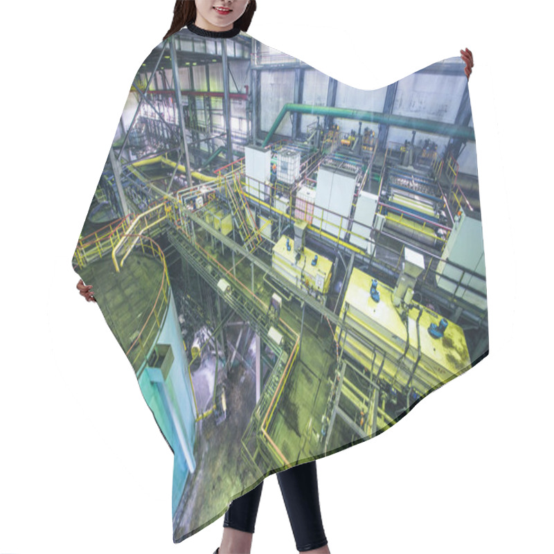 Personality  Industrial Interior Of Factory  Hair Cutting Cape