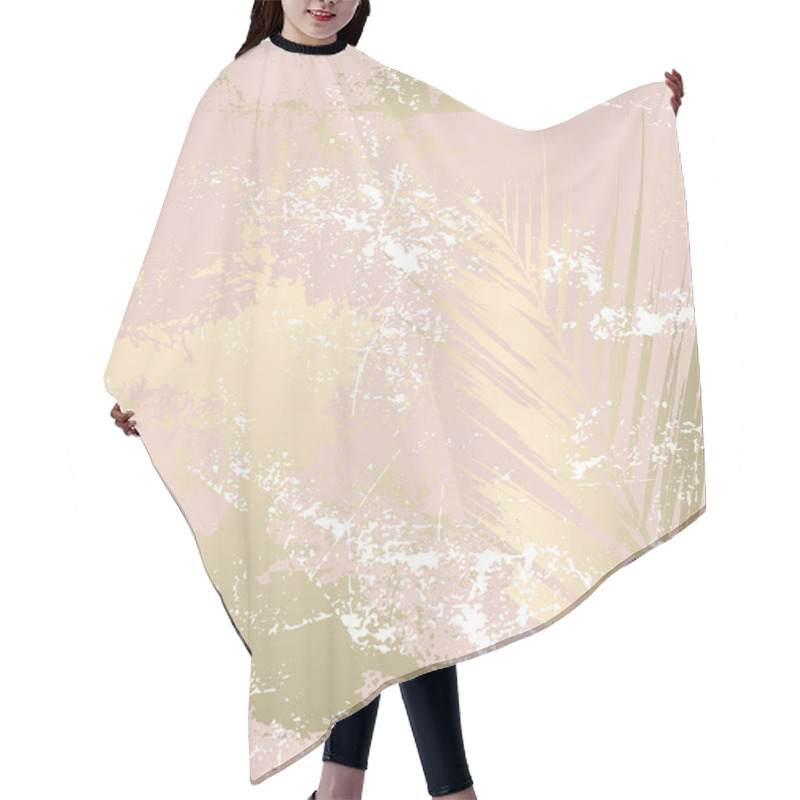 Personality  Autumn Foliage Rose Gold Blush Background Hair Cutting Cape