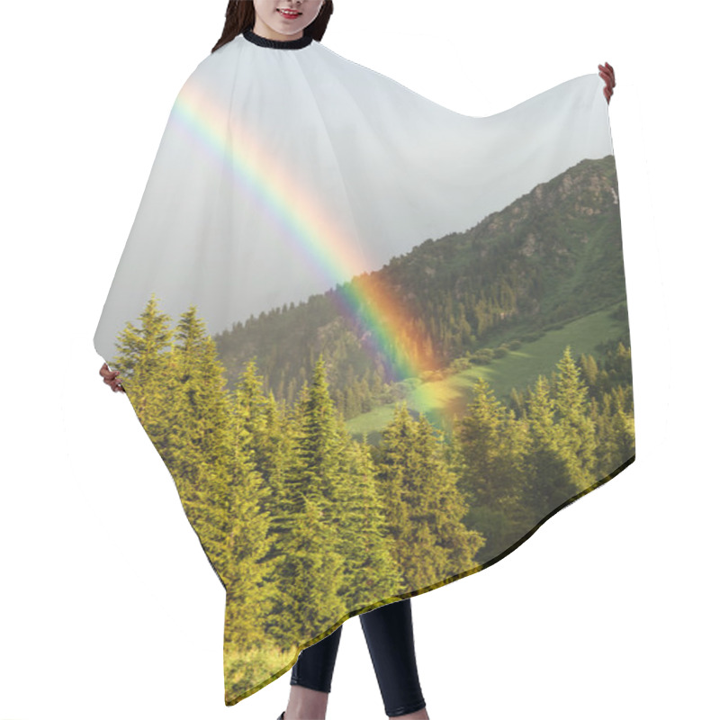 Personality  Rain In The Summer Mountains Hair Cutting Cape