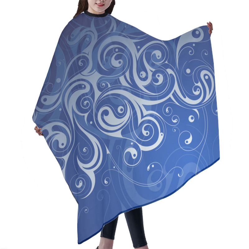 Personality  Liquid Abstraction Hair Cutting Cape