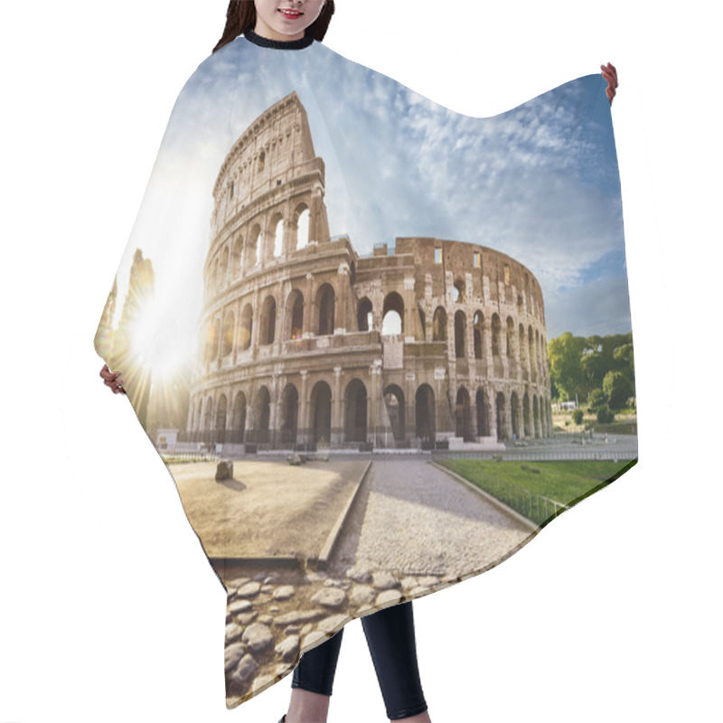 Personality  Colosseum In Rome And Morning Sun, Italy Hair Cutting Cape