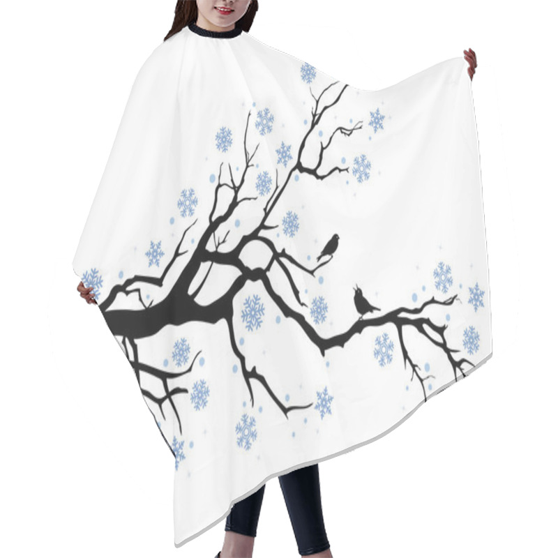 Personality  Winter Tree Branch Hair Cutting Cape