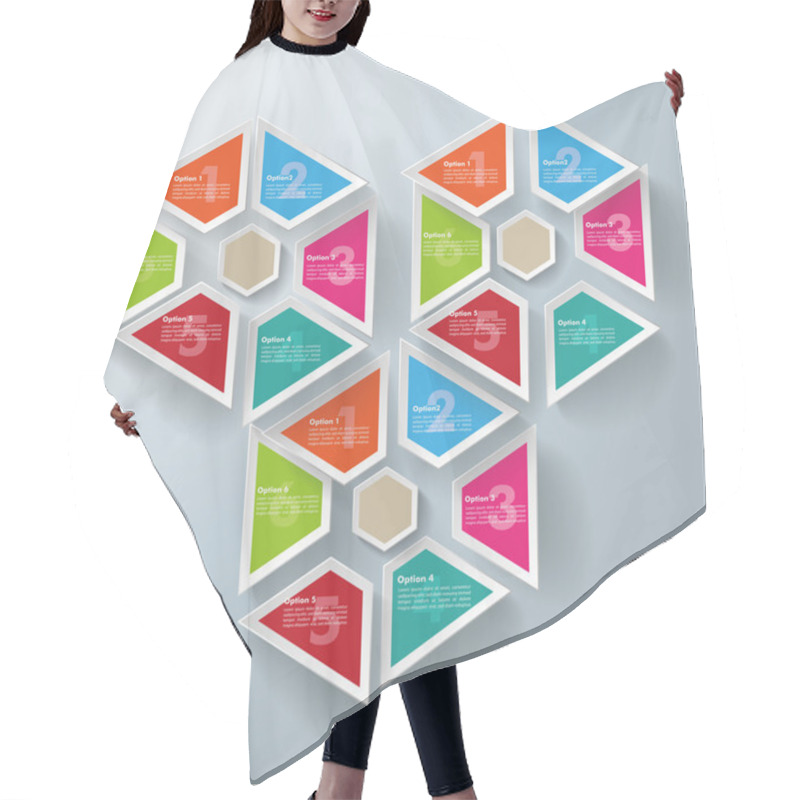 Personality  Three Hexagon Triangles With Centre Hair Cutting Cape