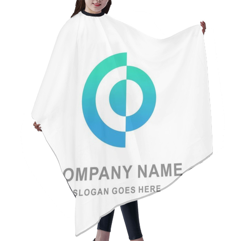 Personality  Circle Dots Digital Link Connection Business Company Vector Logo Design Hair Cutting Cape