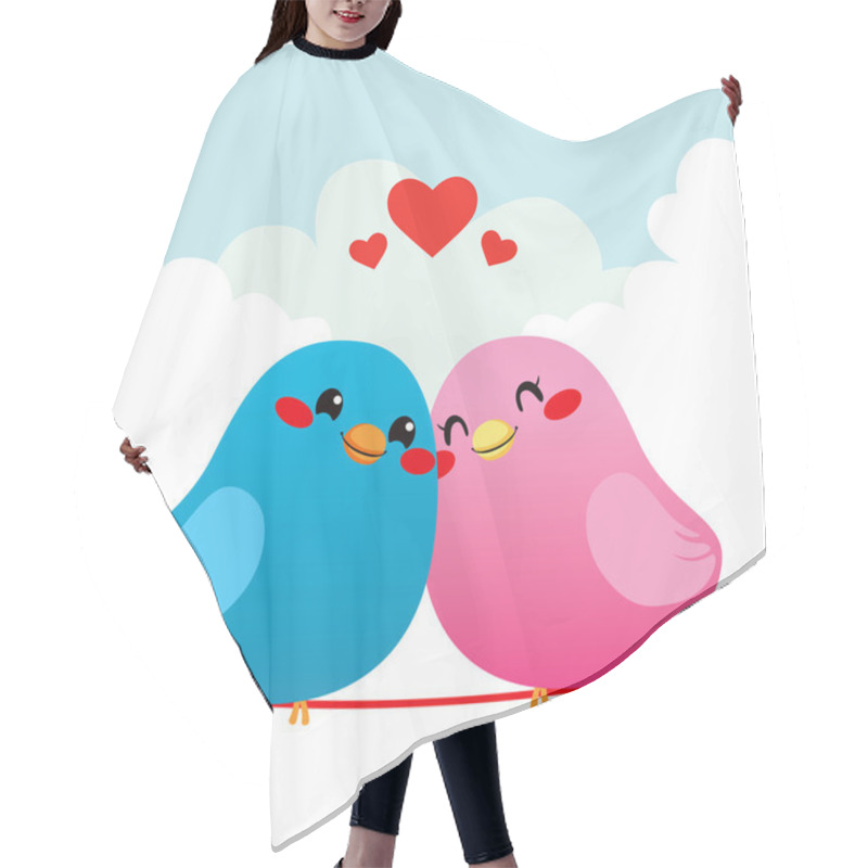 Personality  Loving Bird Couple Hair Cutting Cape