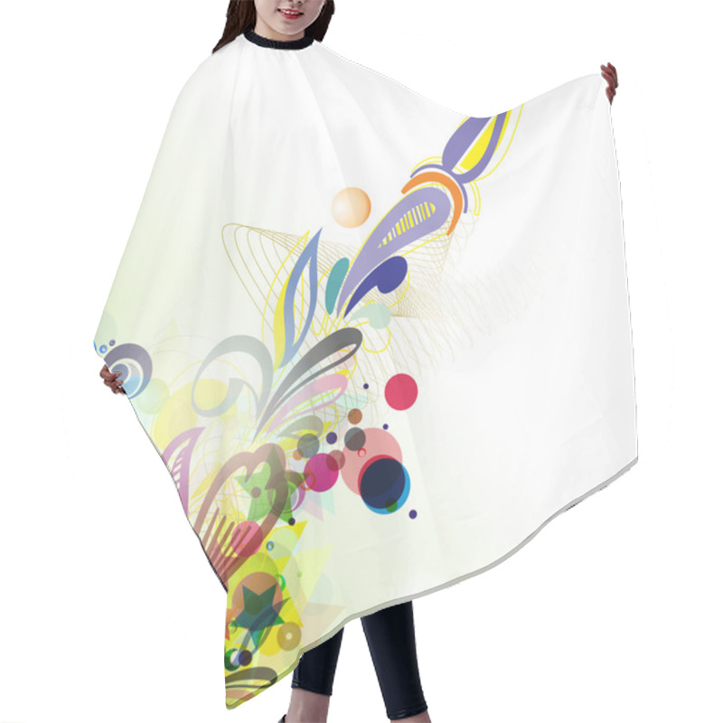 Personality  Abstract Floral Background Hair Cutting Cape