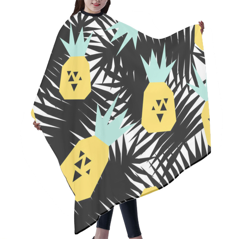 Personality  Seamless Pineapples Pattern Hair Cutting Cape