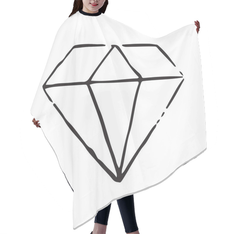 Personality  Hand Drawn Doodle Diamond.Perfect For Invitation, Greeting Card Hair Cutting Cape