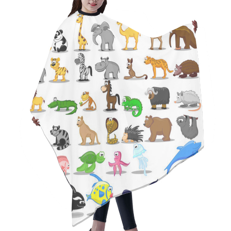 Personality  Set Of Animals Hair Cutting Cape