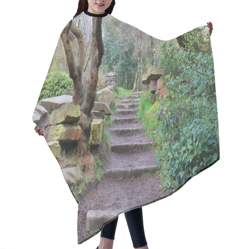 Personality  Path In The Japan Garden In Rivington - Bolton - North West - Great Britain Hair Cutting Cape