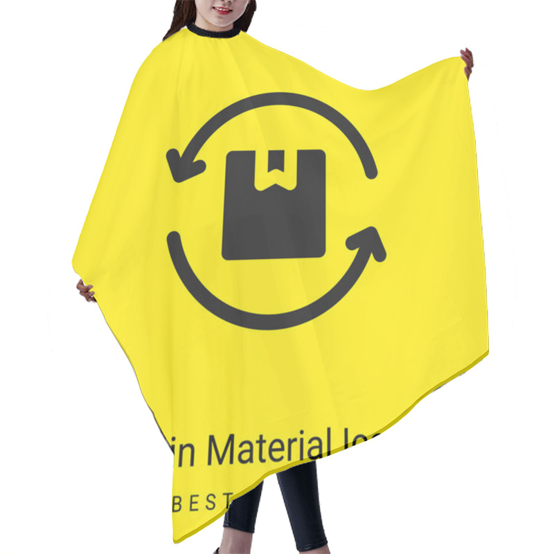 Personality  Box Minimal Bright Yellow Material Icon Hair Cutting Cape