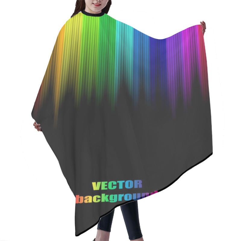 Personality  Abstract Rainbow Colours Hair Cutting Cape