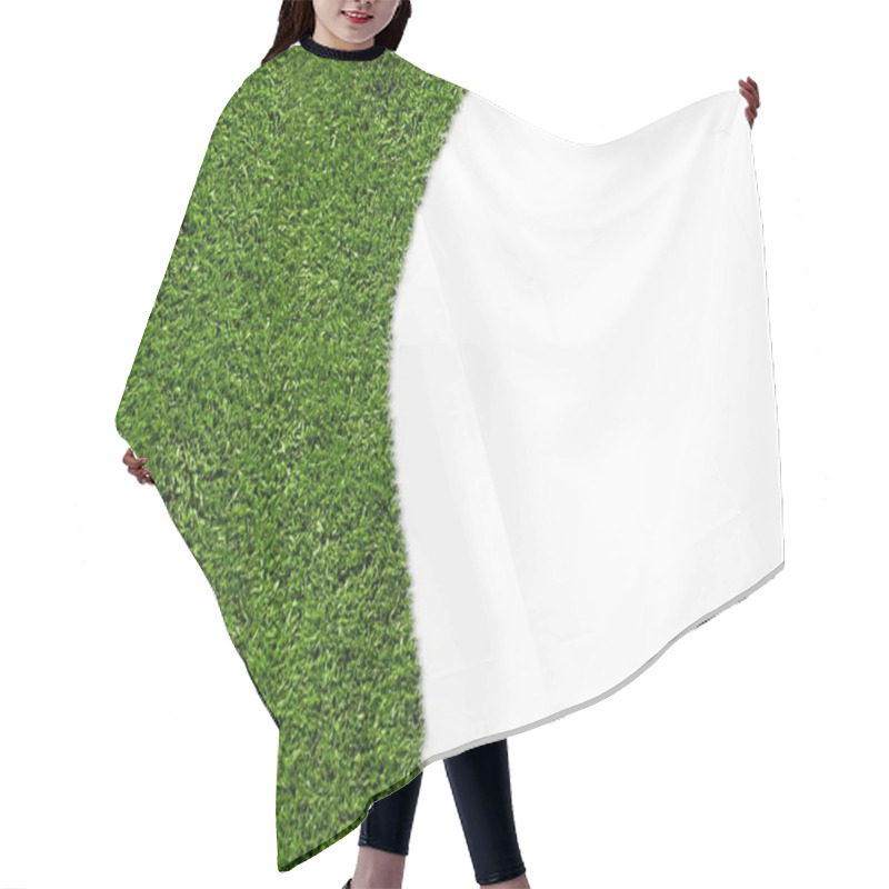 Personality  Grass Field On White Hair Cutting Cape