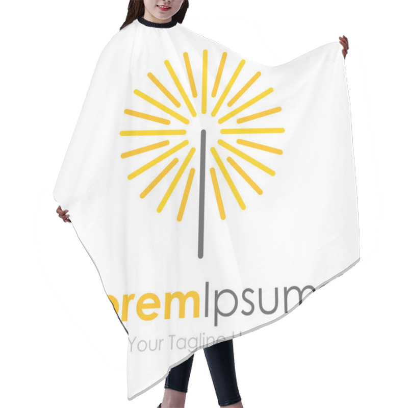 Personality  Spark Dandelion Flower Icon Simple Elements Logo Hair Cutting Cape