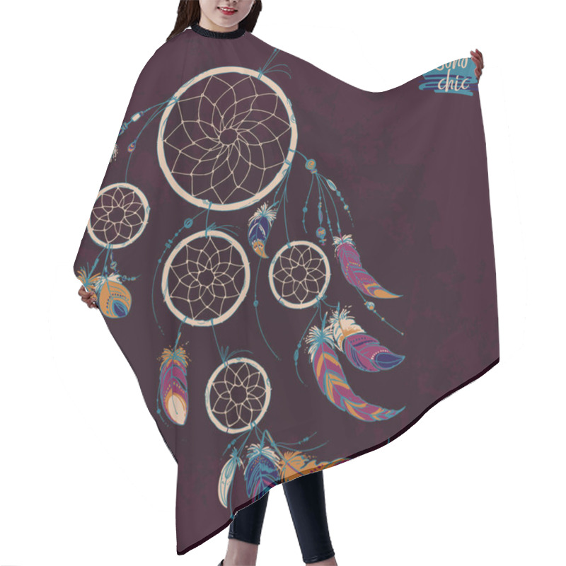 Personality  Hand-drawn Ethnic Dream Catcher Hair Cutting Cape