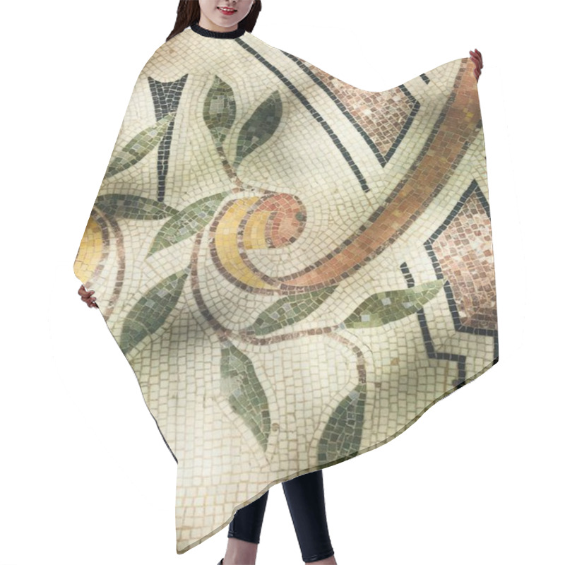 Personality  Intricate Mosaic Design Featuring Leaves And Spirals In Soft Earthy Tones. Hair Cutting Cape