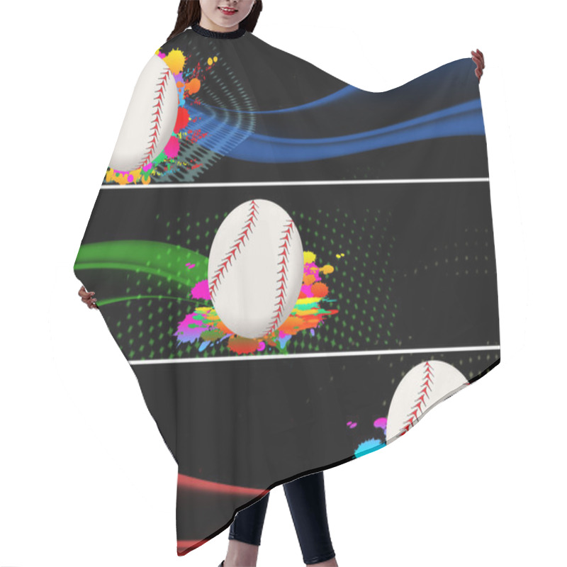 Personality  Baseball Banners Hair Cutting Cape