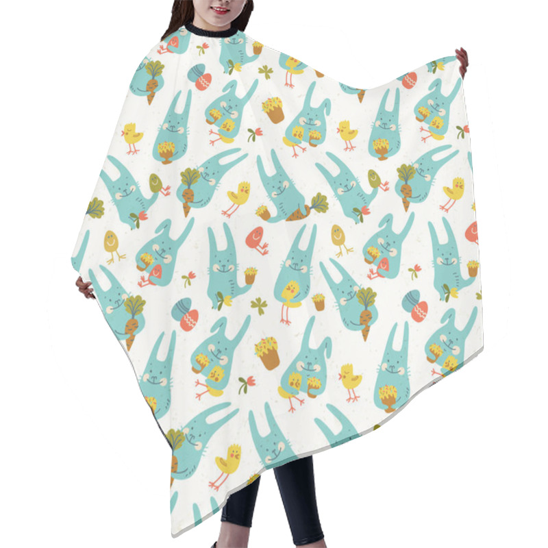 Personality  Happy Easter Seamless Pattern Hair Cutting Cape